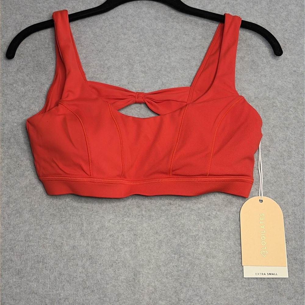 Blogilates Bow Back Corset Sports Bra in Red - Women's XS